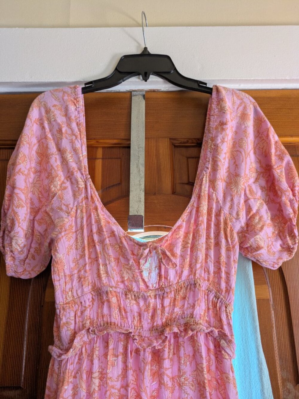 GUC Billabong Maxi Dress Floral Gauze Large - Picture 3 of 6